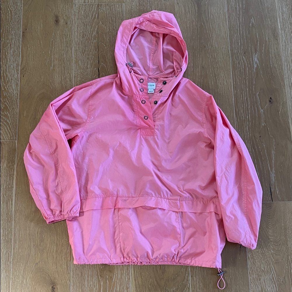 J. Crew Pink Hooded Windbreaker